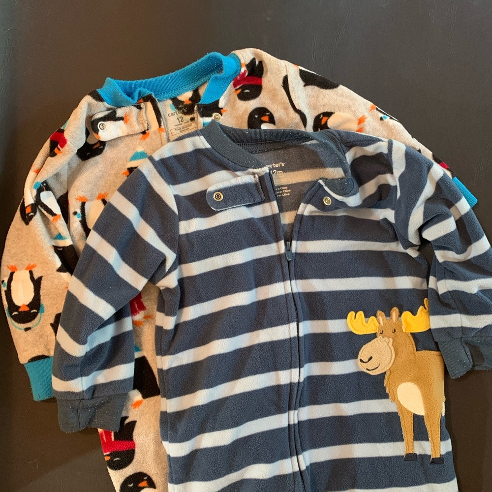 Carter’s fleece sleepers- cozy and soft!